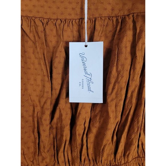 Universal Thread Women's Copper Brown Eyelet Dress Size X Small XS NWT - Picture 3 of 16
